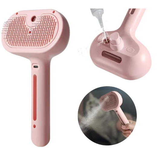 Pet Hair Spray Brush – Moisturizing Grooming Brush for Dogs & Cats