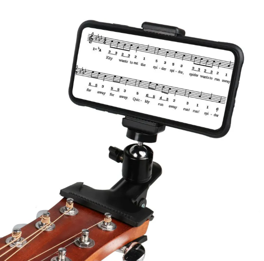 Phone Guitar Clip Stand – Universal Mount for Hands-Free Playing & Recording