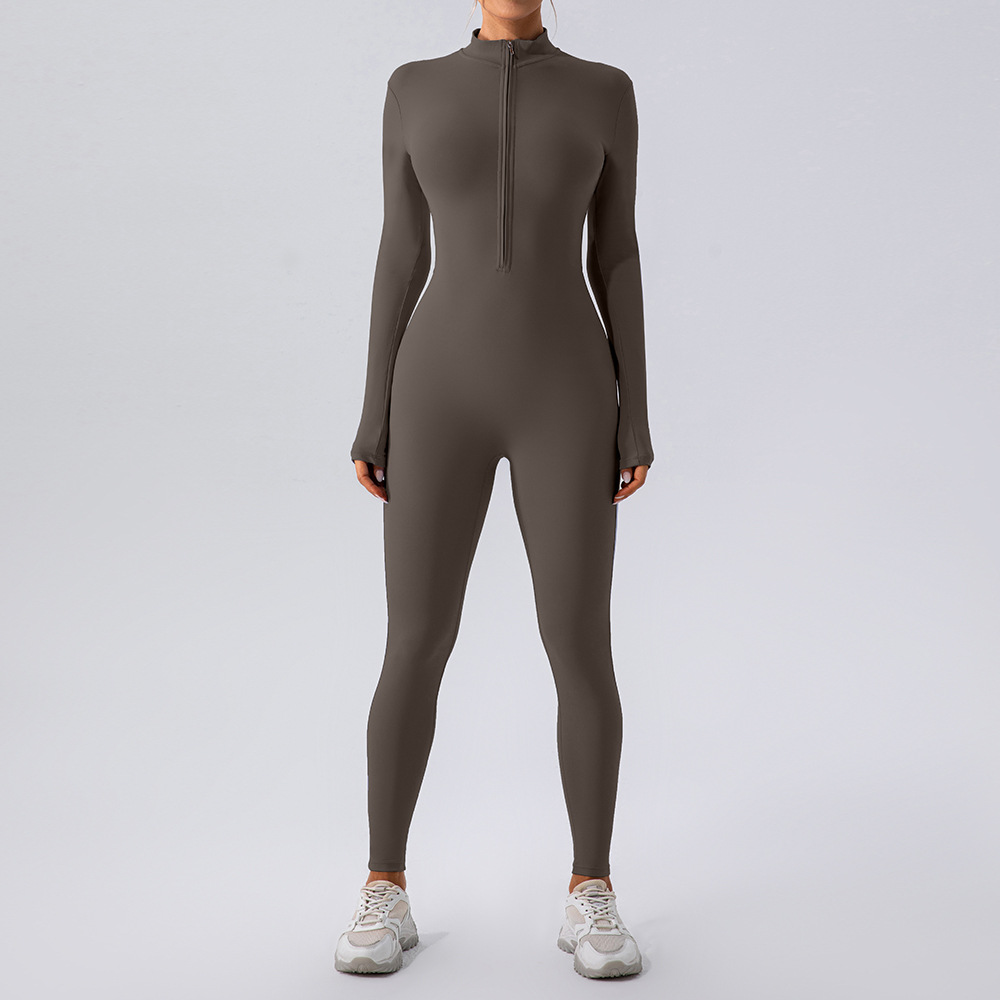 Fleece-Lined Yoga Jumpsuit – Warm & Flexible Activewear