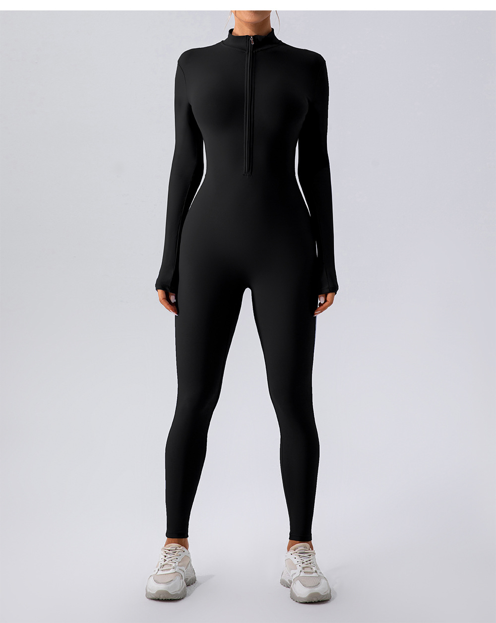 Fleece-Lined Yoga Jumpsuit – Warm & Flexible Activewear