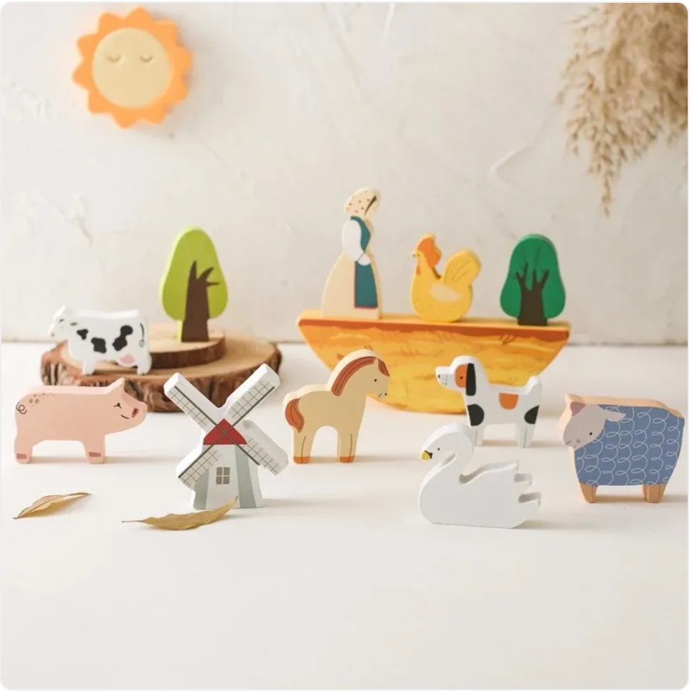 Children's Animal Puzzle Stacking Blocks – Educational Toy for Toddlers