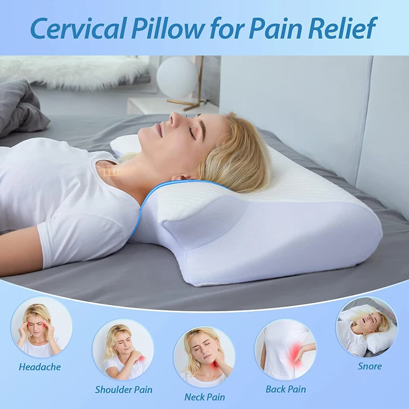 Memory Foam Travel Neck Pillow – 360° Support for Flights & Commutes