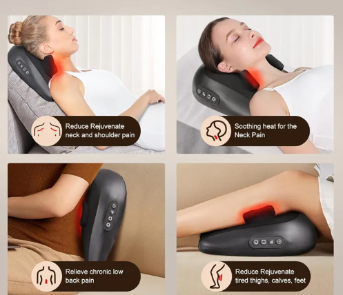 Neck & Shoulder Massage Pillow – Deep Relief Massager