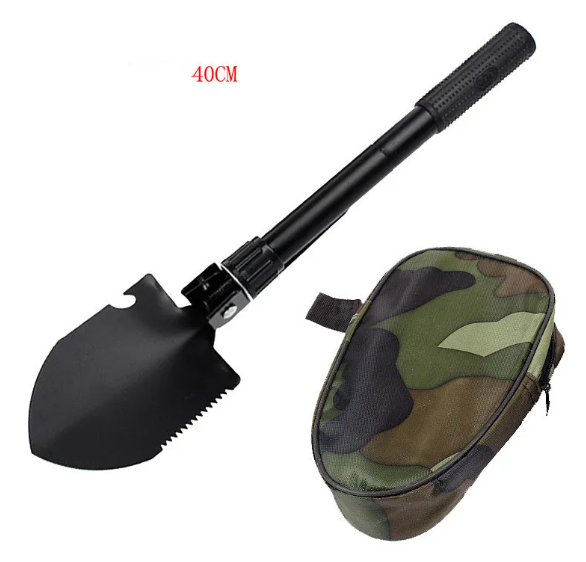 Folding Stainless Steel Garden Shovel – Compact Multi-Use Digging Tool