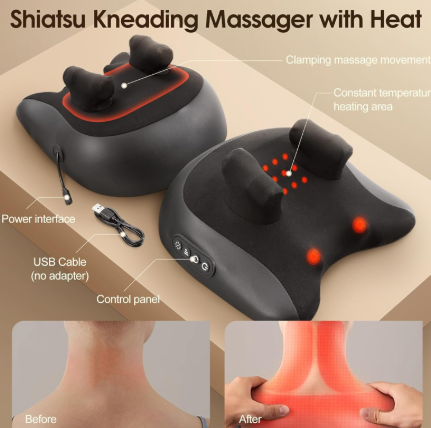 Neck & Shoulder Massage Pillow – Deep Relief Massager