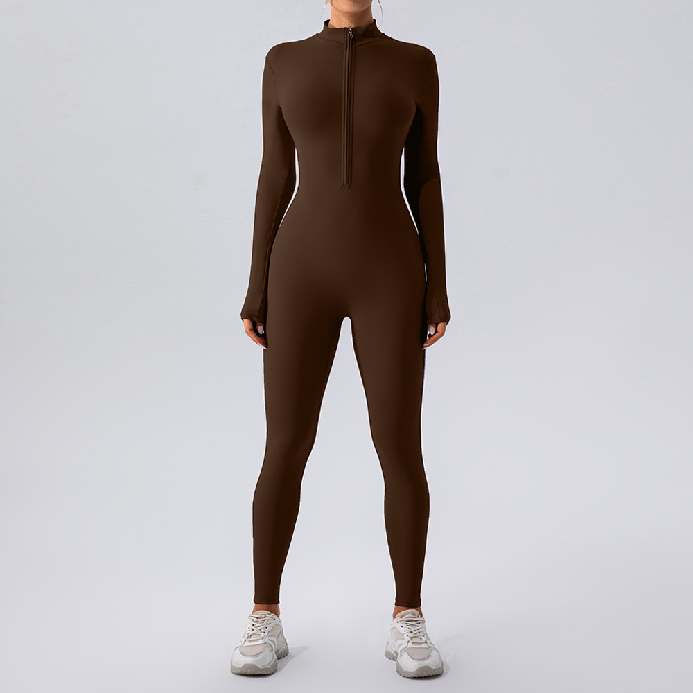 Fleece-Lined Yoga Jumpsuit – Warm & Flexible Activewear