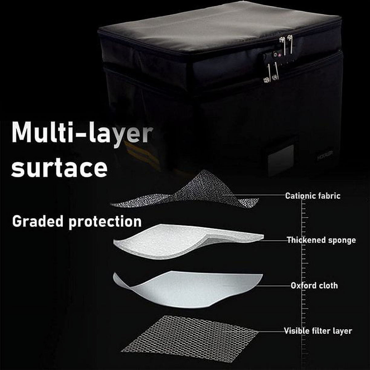 Fireproof Document Organizer with Lock – 2-Layer Portable File Storage Box