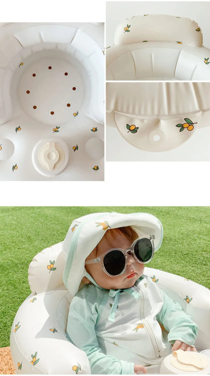 Inflatable Baby Chair – Portable Dining & Bath Seat for Infants
