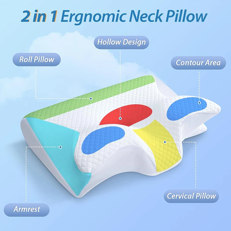 Memory Foam Travel Neck Pillow – 360° Support for Flights & Commutes