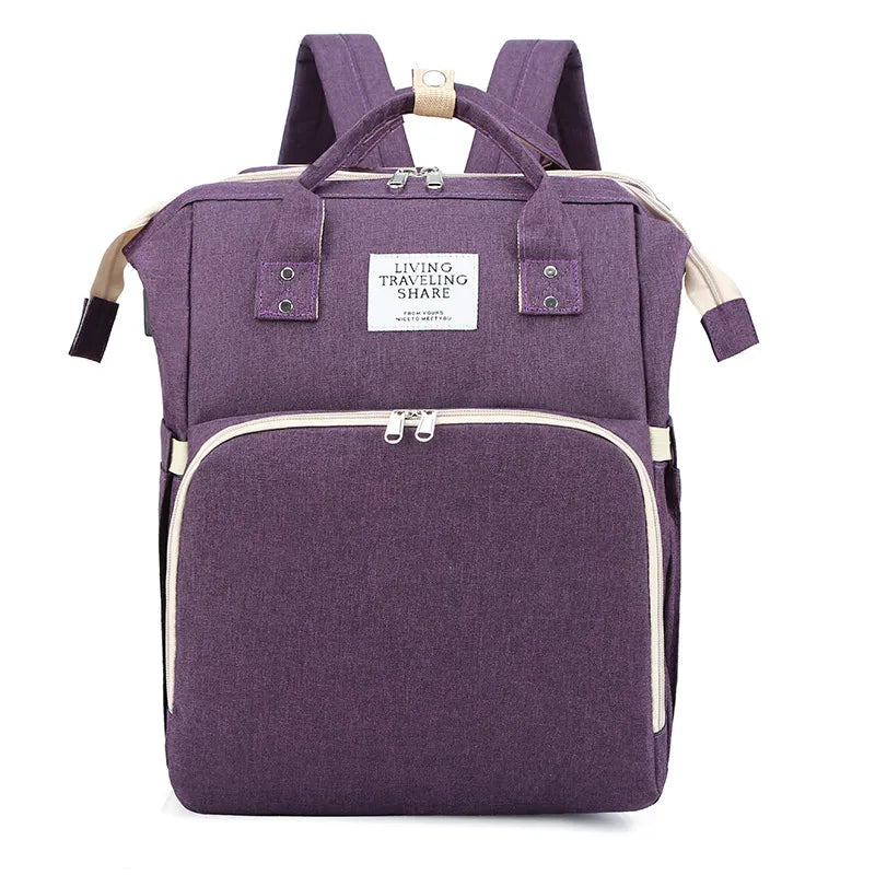 Large-Capacity Mommy Bag – Stylish Multi-Function Diaper Backpack