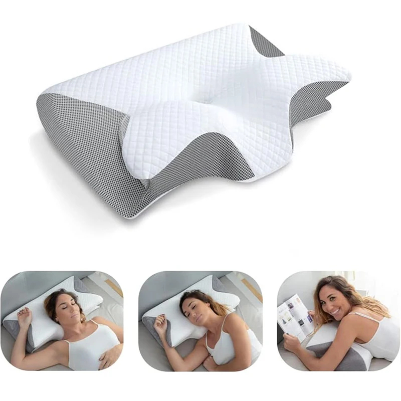 Memory Foam Travel Neck Pillow – 360° Support for Flights & Commutes