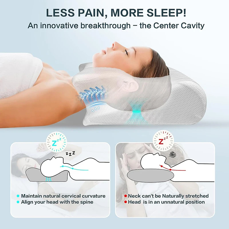 Memory Foam Travel Neck Pillow – 360° Support for Flights & Commutes