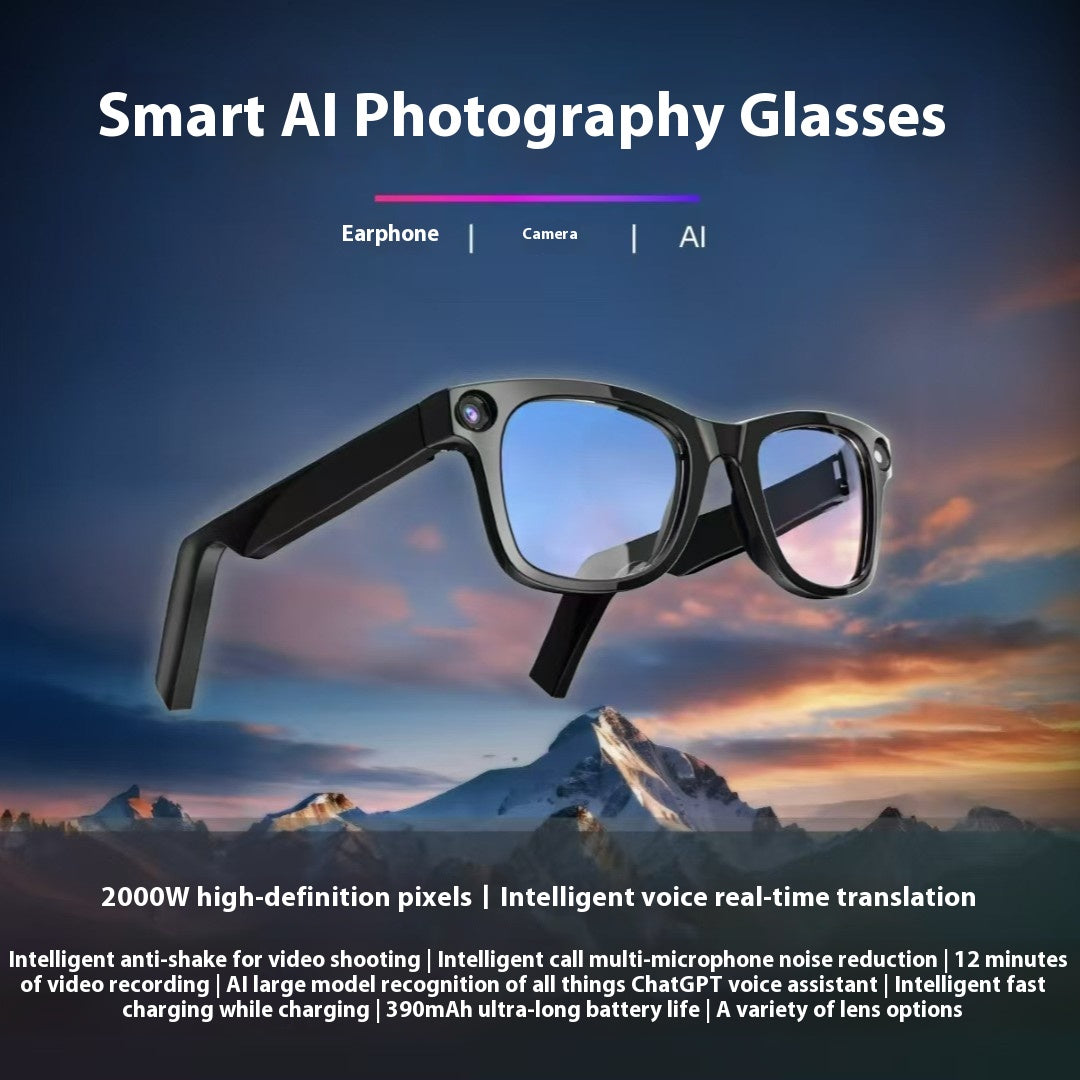 AI Camera Smart Glasses – Wearable Tech for Hands-Free Photos & Video