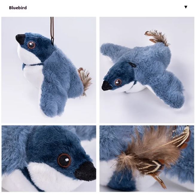 Flapping Bird Cat Toy – Interactive Moving Feather Toy for Cats