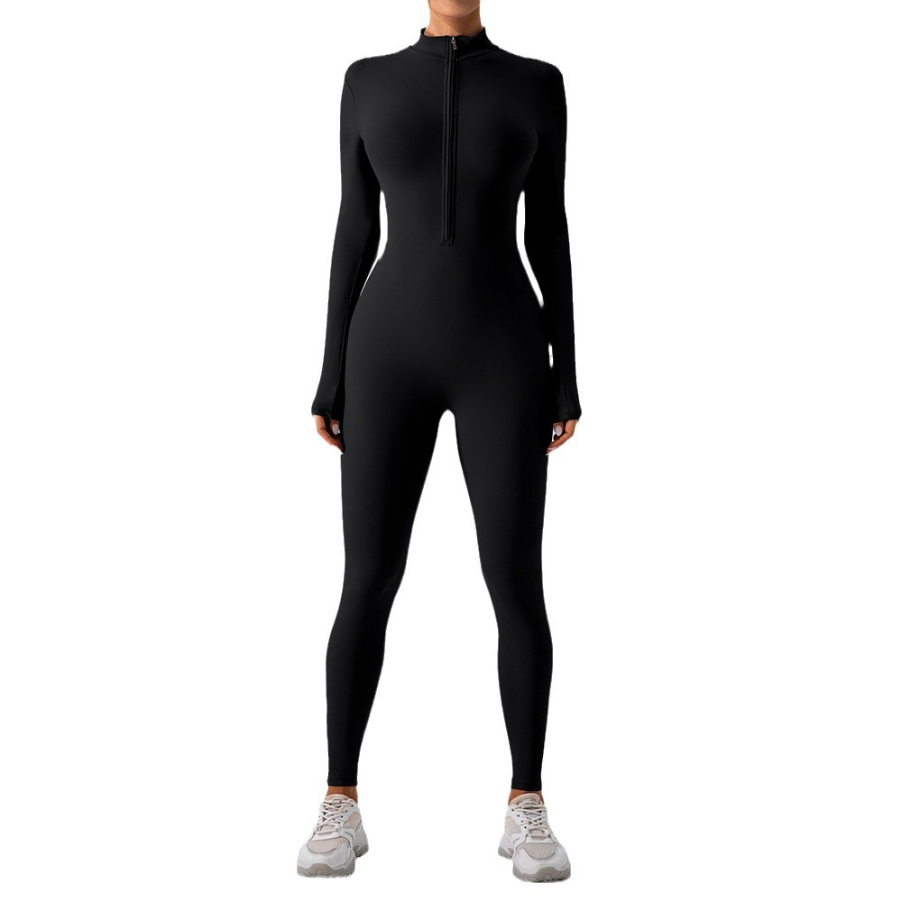 Fleece-Lined Yoga Jumpsuit – Warm & Flexible Activewear
