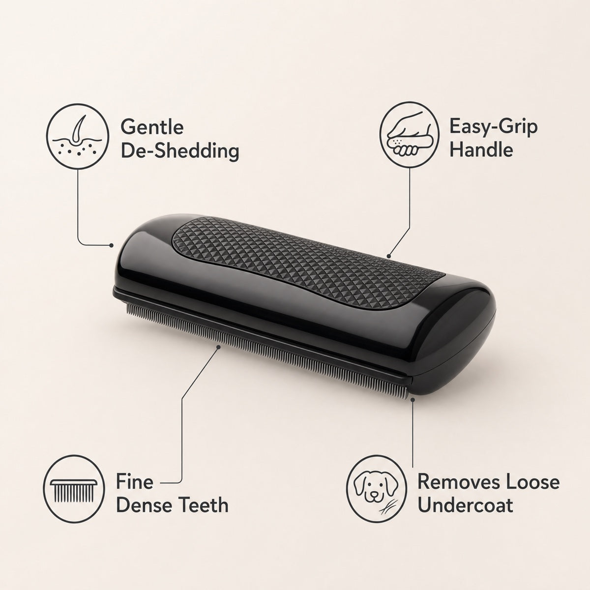Pet Grooming Comb – Detangling & Deshedding Tool for Dogs & Cats