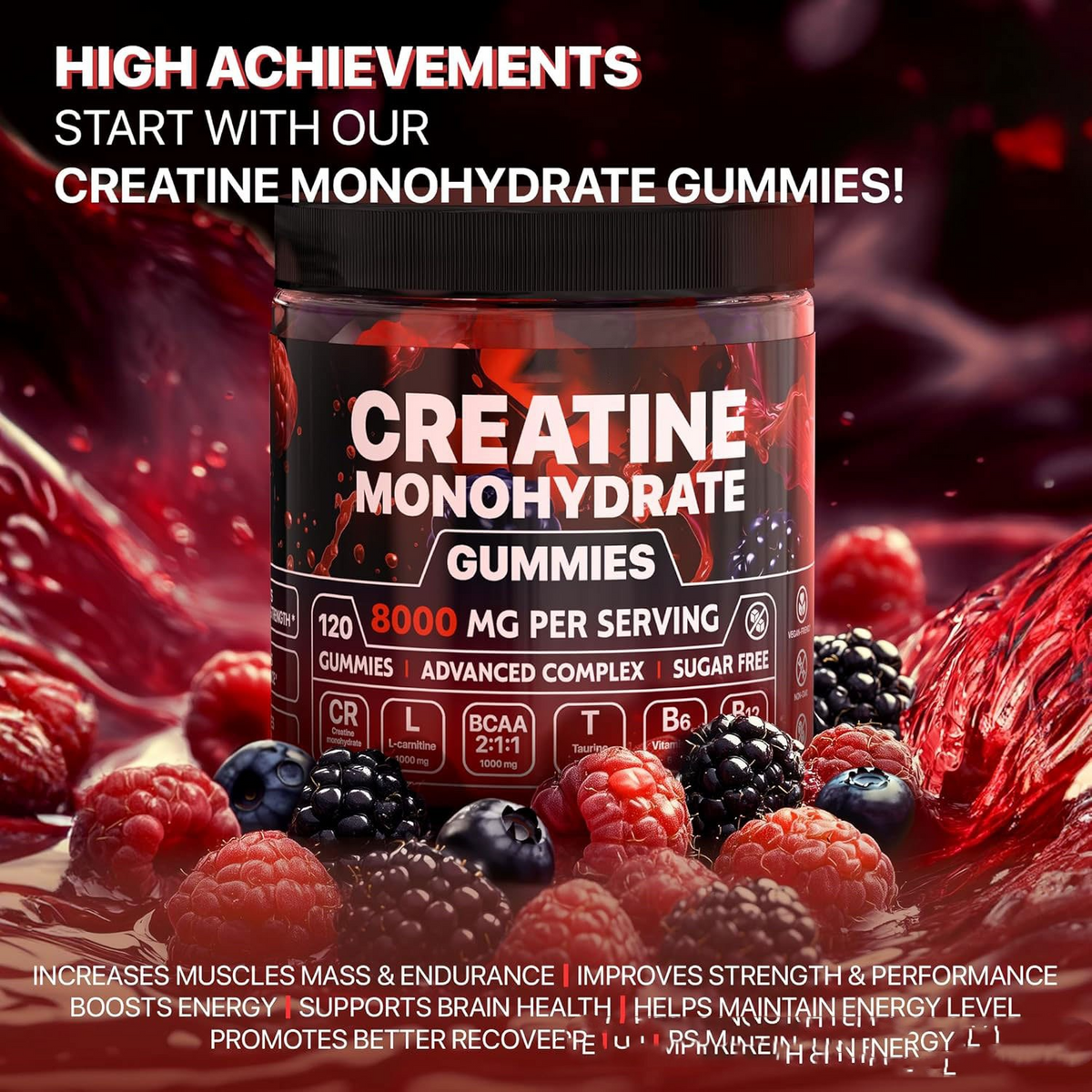 Muscle Boost Gummies – Pre & Post-Workout Supplement for Strength & Recovery