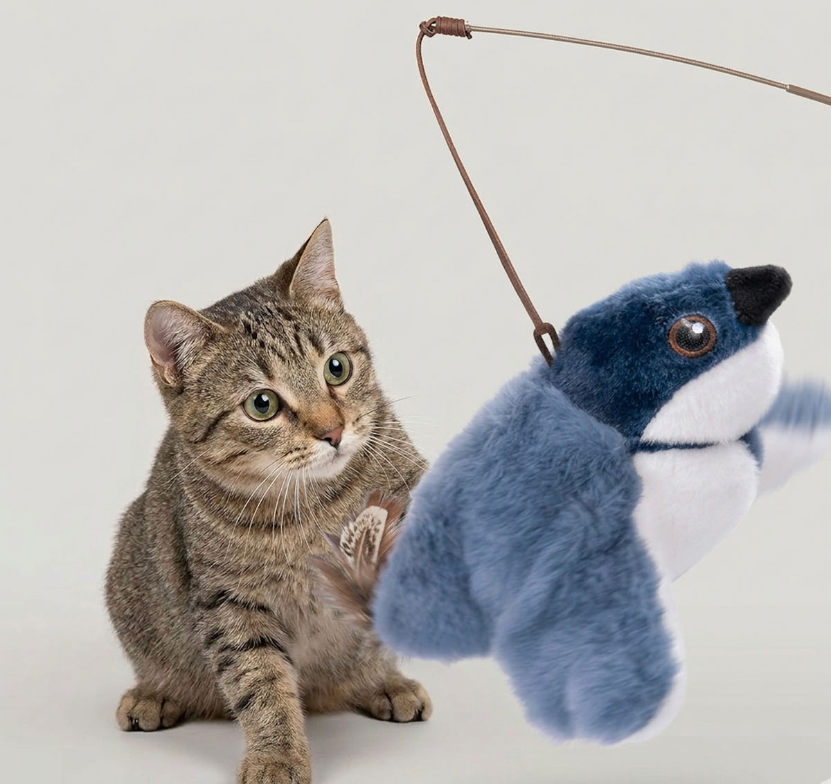 Flapping Bird Cat Toy – Interactive Moving Feather Toy for Cats