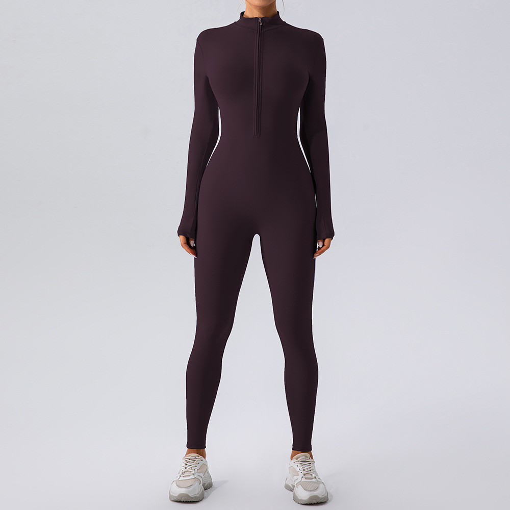 Fleece-Lined Yoga Jumpsuit – Warm & Flexible Activewear